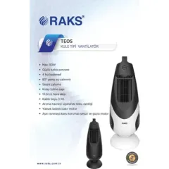 Raks Teos Plus Uzaktan Kumandalı Beyaz Kule Tipi Vantilatör