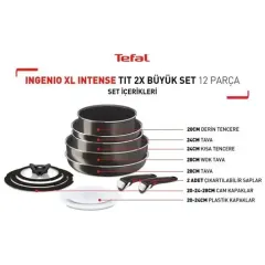 Tefal Ingenio XL Intense Titanyum 2X 12 Parça Büyük Tava Tencere Seti