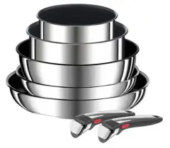 TEFAL Ingenio Preference Tit 6X Orta Set 7 Parça Tava ve Tencere Seti Paslanmaz Çelik Tava ve Tencere Seti